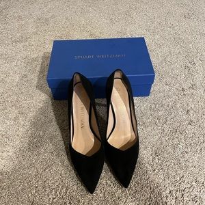 Stuart Weitzman Black Suede Heels